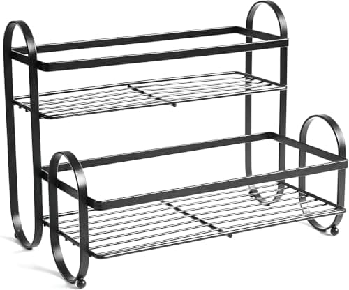 2-Tier Metal Spice Rack Organizer for Kitchen, Bathroom and Cosmetics 36cm Storage rack