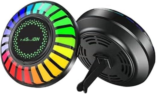 Car Sound Activated Rhythm Light, Air Fragrance Vent Clip, 24 RGB LED Car Sound Pickup Light with Diffuser (Phone Control, Model F2) - SA CAR