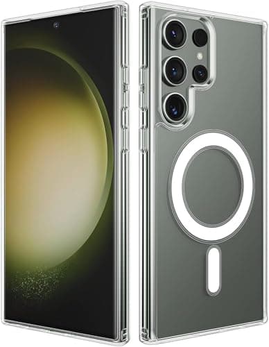 Case for Samsung Galaxy S22 Ultra Compatible with MagSafe, Wireless Charging Magnetic Cover (Crystal Clear) Cellular phone case