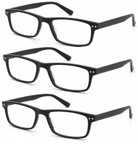 Stylish Reading Glasses for Men and Women - Durable Lightweight - HD Anti-Scratch Lens - Comfortable for Long Use - Use for Reading, Mobile, Computer Sizes from +1.00 to +4.00 Corrective eyeglasses