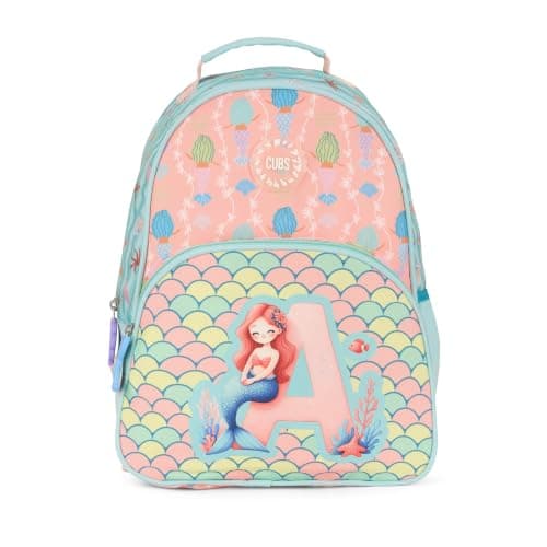 Cubs Pink Mermaid Letter A Pre-School Backpack 20L