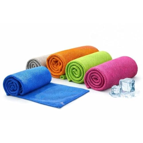 Set of 5 Cooling Towel Instant Chill Fabric Reusable Breathable Sweat Absorbing Quick Dry Gym Sport Fitness Yoga Running Outdoor Travel Heat Relief Performance Cloth