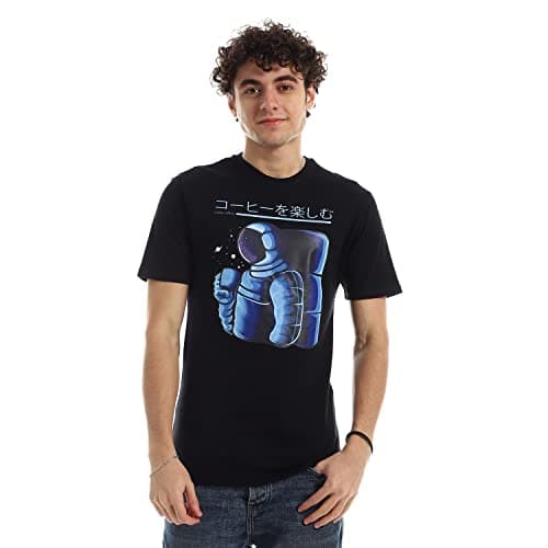 Printed T-Shirt Cotton For Men Black