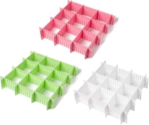 Adjustable Drawer Organizer Strips Versatile DIY Divider Set for Closets Caddy
