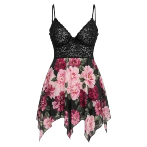 Luxxa Womens Lingerie Dress Printed Flowers Lingerie (pack of 1) Underwear