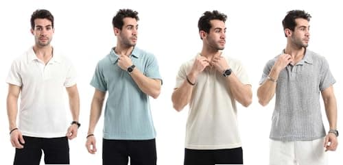Red Circle Mens Bundle of 4 Ivory Dune Relaxed T-Shirt Bundle of 4 Ivory Dune Relaxed T-Shirt