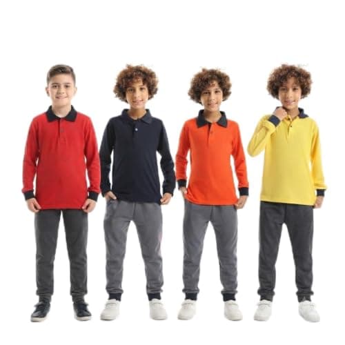 Red Circle Bundle Of 4 T-Shirt Kids navy+Orange+red+YELLOW 10 Outerwear