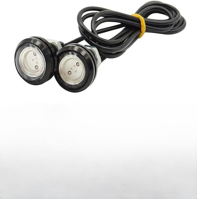 aga 9W 18mm Universal LED Fog Lights Eagle Eye Fog Lights Bumper Motorcycle Tail Light DRL Daytime Running Light (Red-2pcs) Vehicle light bulb