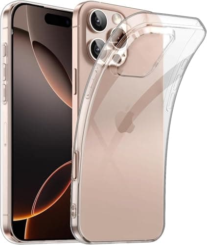 Crystal Clear Case, [Not Yellowing] [Camera Protection] [Military Grade Drop] Transparent Shockproof Protective Phone Case Soft Silicone Slim Cove (iPhone 16 pro max) Cellular phone case