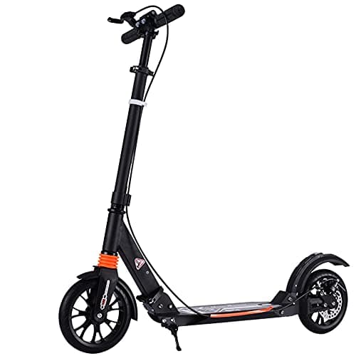 YUNLILI Multi-purpose Suitable for Teenagers and Adults Scooters 3-Level Height Adjustable Thick Pedals Foldable PU Shock-Absorbing Wheels Aluminum Alloy rods Maximum Load-Bearing 150KG -B/C (Color : A) Kick scooter
