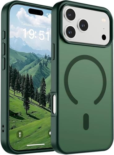 Magnetic for iPhone 17 Pro Case (Compatible with MagSafe)(Military Grade Drop Protection) Translucent Matte Shockproof with Anti-Fingerprint Phone Cover 2025,Wine Red (Green) Cellular phone case
