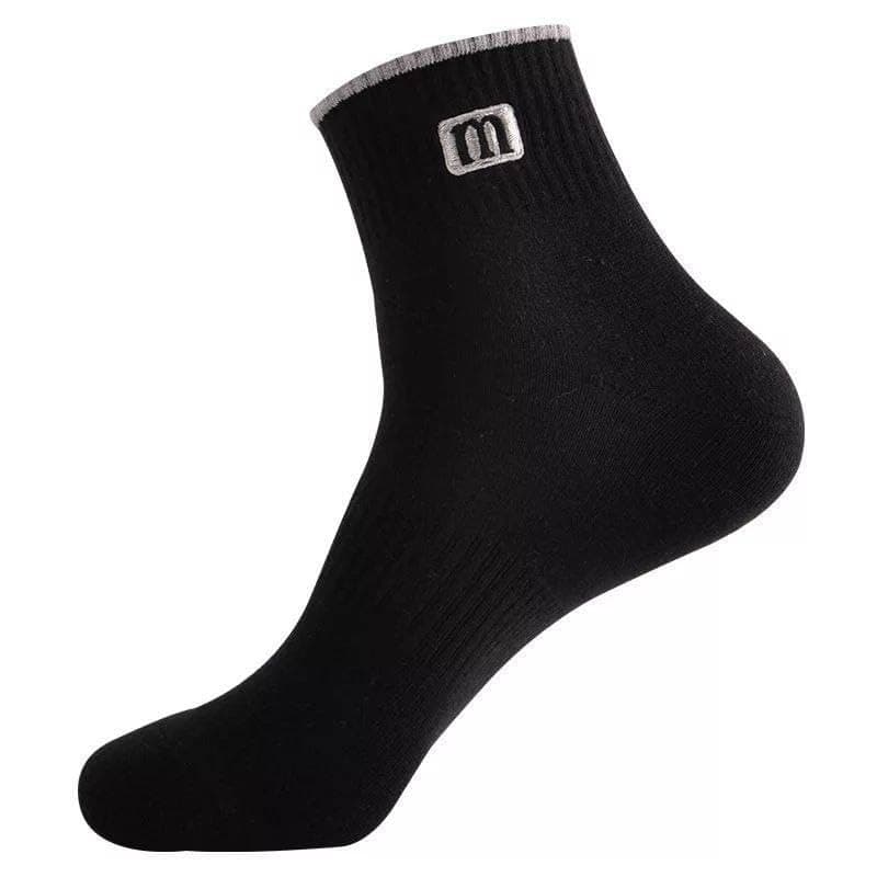 Men's Half Socks Soft Cotton Mid Length Work Cut | Comfortable Lightweight Men's Socks for Office and Sports Basic Colors m