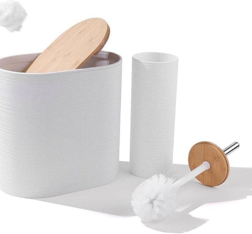 6 Piece Oval Bathroom Set – Elegant Design and High Quality | Modern and Practical Bathroom Organizer Set H Bathroom container set
