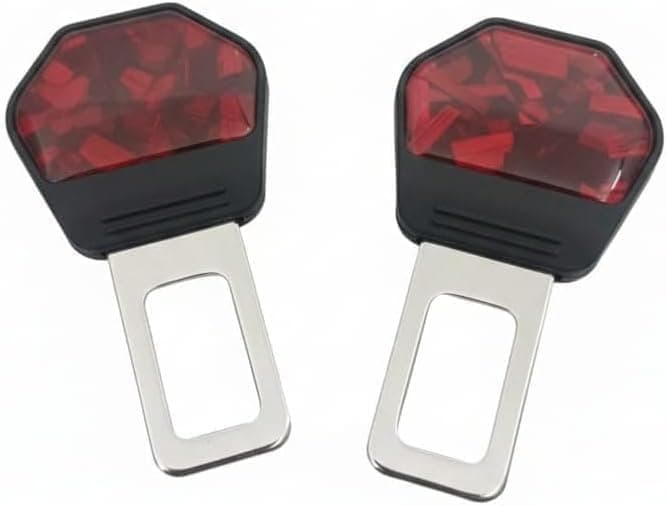 Car Belt Clip Extender, Seat Belt, Seat Belt Adjustment Buckle, Universal Car Clip Extender Seatbelt Clip Alarm Clip Alarm Sucker Removal (Black, 2 PCS-AGA Auto part
