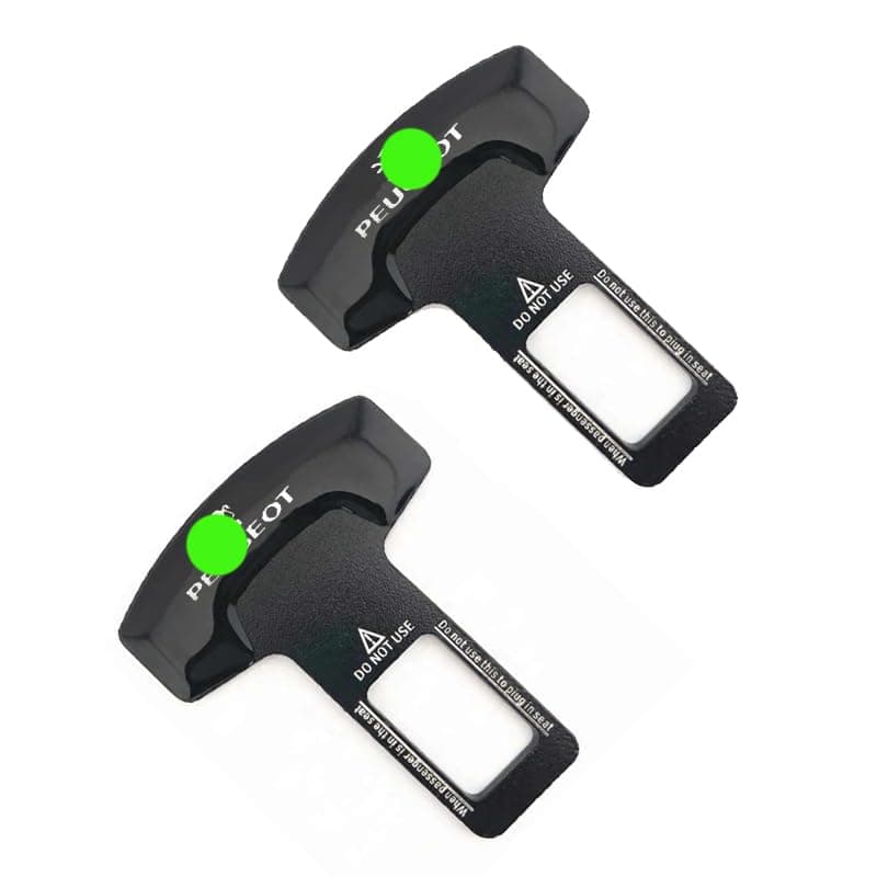 KaberTrade Seatbelt Clips Car Decoration Accessories for All Cars to Make Your Driving More Comfortable and Flexible (Metal Scraper, Fit and Compatible with Peugeot 2 Pcs Code:6611) Auto accessory