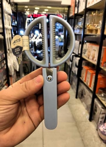 Generic Stainless Steel Scissors in Indigo Color with Protective Sheath, made of high-quality imported material, featuring sharp blades and a comfortable grip, perfect for kitchen, office.