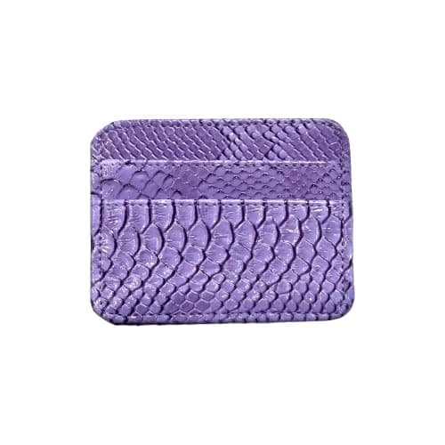 AL-MASA Women's Faux Leather Card Wallet, Glossy Finish, Compact Size 10x7.5cm, Zipper Closure, Casual Style-al-12 (Lavandar)