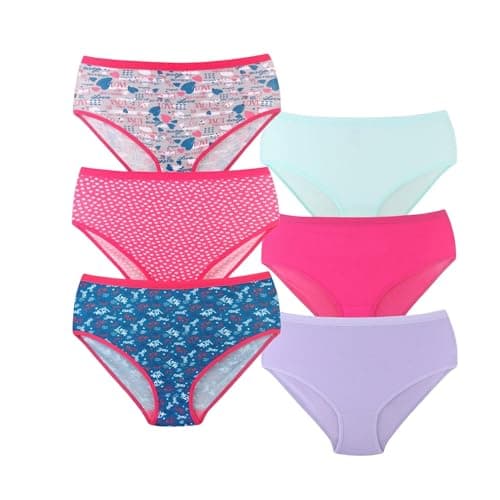 Kalia Pack of 6 Fleur Cotton Classic Brief Panties Underwear for Women Underpants
