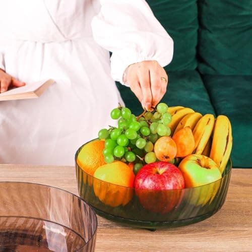 Generic Rotating Tray Organiser, Multi-Purpose, for Kitchen, Bathroom, Fruit, Makeup and Spice, 27 cm Diameter, .ex