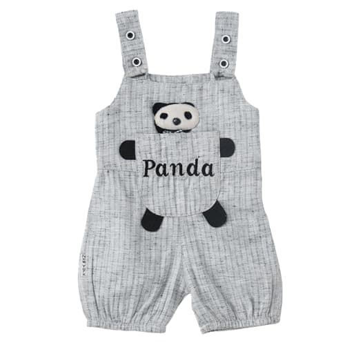Sikaaa Boys Sleeveless Bodysuit Embroidered Panda Sleeveless Bodysuit (pack of 1)