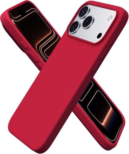 Compatible with iPhone 17 Pro Max Case 6.9", Slim Liquid Silicone 3 Layers Soft Gel Rubber Shockproof Protective Cover with Anti-Scratch Microfiber Lining (Red Tomato) Cellular phone case