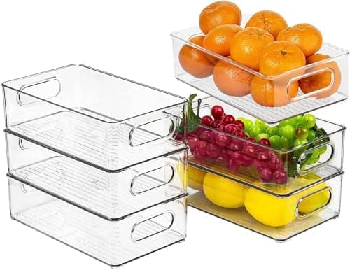 Clear Acrylic Fridge Organizer Drawer Handle Multipurpose Storage Bin