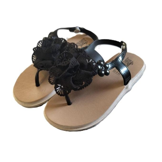Black Blossom Sandals-34