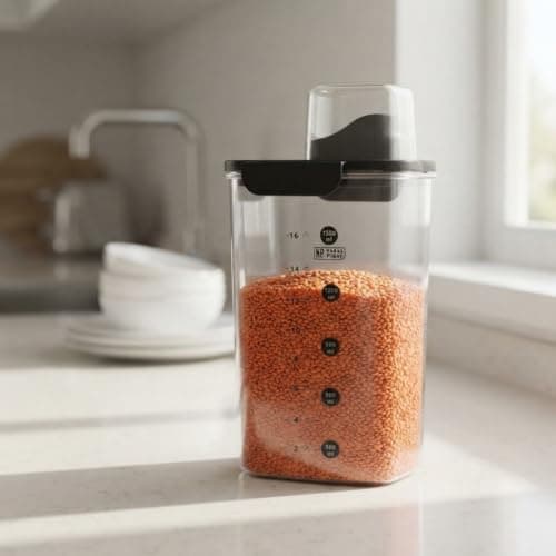 1.6L Airtight Acrylic Food Storage Container for Legumes and Powders