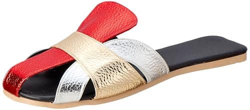OX womens OX-W-Red/Rose Gold Slipper