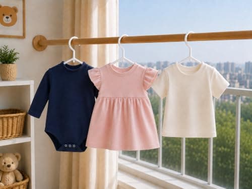 Set of 10 Baby Clothes Hangers Wardrobe Organizer Durable Lightweight Garment Holder For Infant Toddler Clothing Space Saving Closet Storage Solution Width 29 Cm Home Nursery Organization