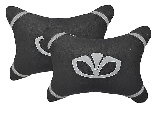 Kaber Egypt 2020 - Kaber Egypt 2020 Car Seat Headrest Set - Fiber Padded Cushion - Comfortable and Unique Design and High Quality Materials - Daewoo - Black