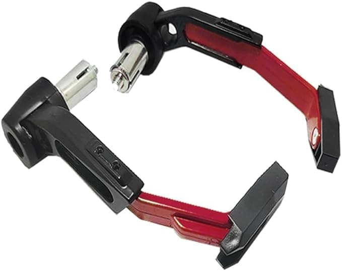 SACAR Motorcycle Carbon Metal Brake Clutch Lever Protector – Stylish & Lightweight Sport Design (2 Pieces, Black in Red) Auto part