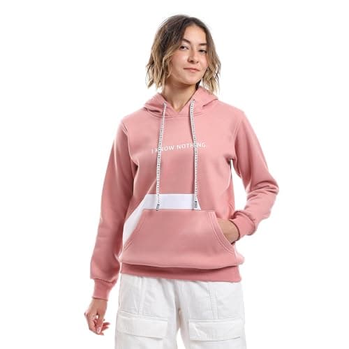 CAESAR Womens Womenprinted Closed Hoodie With Front Pocket hoodie