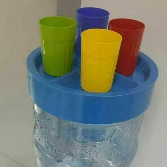 Water Bottle Cup Holder Attachment Plastic Dispenser Organizer Space Saving Design for Home and Office Use Practical Cup Storage Solution for Gallons