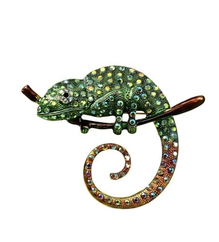 1pc Chameleon Brooch Alloy Rhinestone Brooch Apparel pin