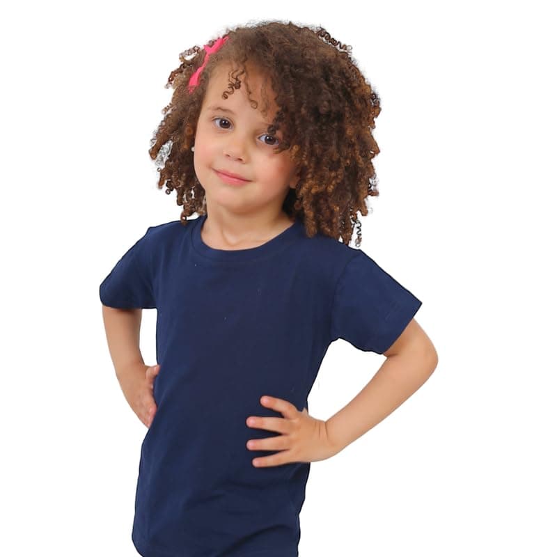 Cotton Zone Girls's short-sleeve t-shirt, multi color, made from premium cotton fabric-3-14 yrs size