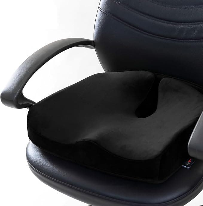 HT Upgraded Ergonomic Sitting Pillow Helps Reduce Pressure on Your Pelvis During Long Sitting, High Density Memory Foam with Cooling Gel Technology