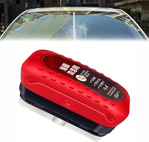Glass Oil Film Remover Brush with Cleaning Liquid for Car Windows & Mirrors