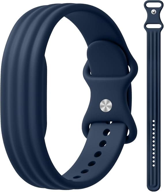 Waterproof Sweatproof Silicone Replacement Band (Compatible with Google Fitbit Air), Multi-Hole Adjustable Buckle Sport Wristband, Soft Skin-Friendly Strap for Casual Office Travel Watch band
