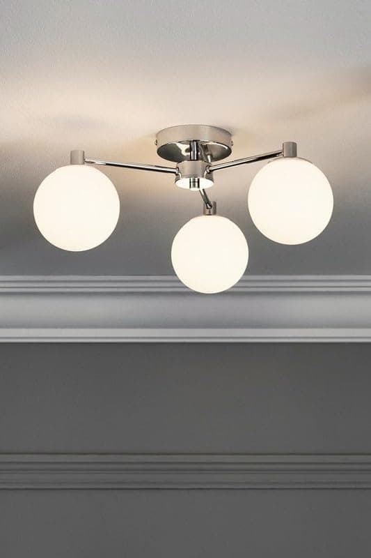Generic Pendant Light 3 Bulb Without Bulbs 20x50x20 cm Silver