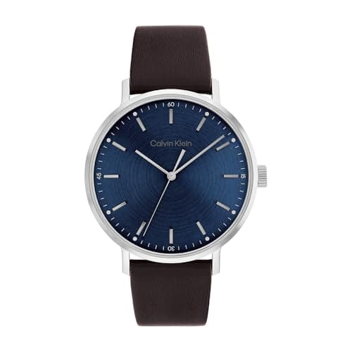 Calvin Klein Analogue Quartz Watch for Men Modern Mesh Collection with Leather or Stainless Steel bracelet in Link or Mesh