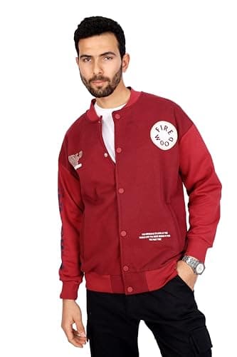 FIRE WOOD mens Milton cotton half collar long sleeves and pocket Sweatshirt