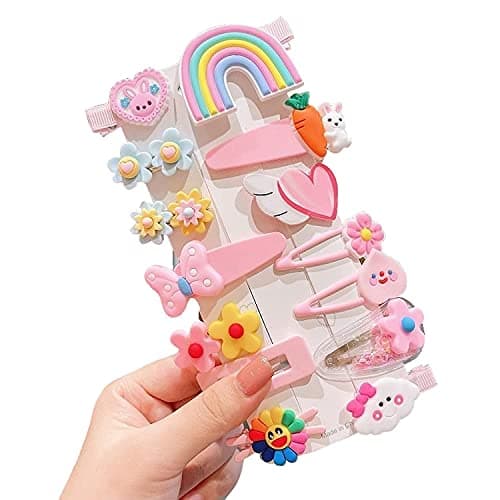 niyokki Cute Hair Clips for Girls, Cartoon Fruits Candy Rainbow Patterns Hair Pins Snap Hair Barrettes, Fashion Hair Accessories Decorations for Baby Girls (multicolor)
