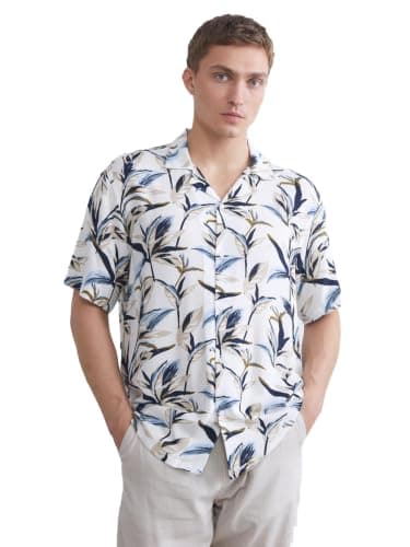 LC WAIKIKI Man Regular Fit Resort Collar Short Sleeve Patterned Viscose Men's Shirt