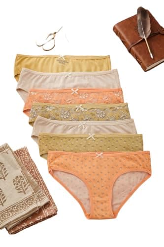 Carina Pack of 7 Colored Bikini Panties Underpants