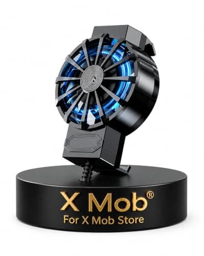 Xmob Mobile Phone Cooler Cooling Fan, Turbo 7 Blades, Fast Cooling, Extendable Clip, Suitable for Gaming Electronic component fan