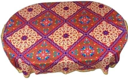 Square Tablecloth with Tassel Tent Theme Cotton Polyester Blend - 1.4 x 1.4 Meter