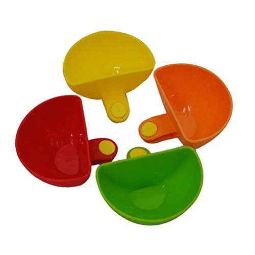 Side Dishes Serving Bowl Dipping Dish4pcs Dip Clip Bowl Plate Holder,Dish Chip And Dip Serving Set Sauce Holder For Spice Tomato Sauce Salt Veggie Vinegar Ketchup Chips (Yellow + green + orange + red) Dishware bowl