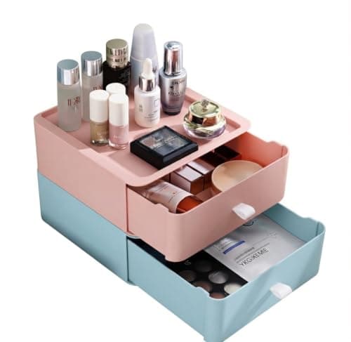 Multi-Use Plastic Makeup and Pen Organizer Stationery Desk Holder 18x20cm