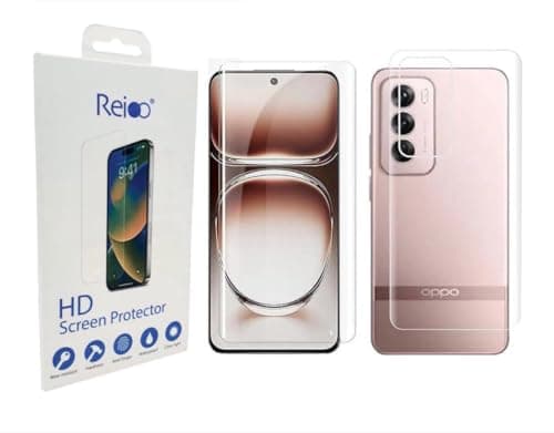 Screen Protector Front and Back Nano Gelatin Tempered Screen Protector Compatible with Oppo Reno 12 pro (5g) Flexible Hydrogel for Oppo Reno 12 Pro (5G) (Clear)